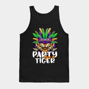 Mardi Gras 2022 Party Like A Tiger for Mardi Gras Parade Tee Tank Top